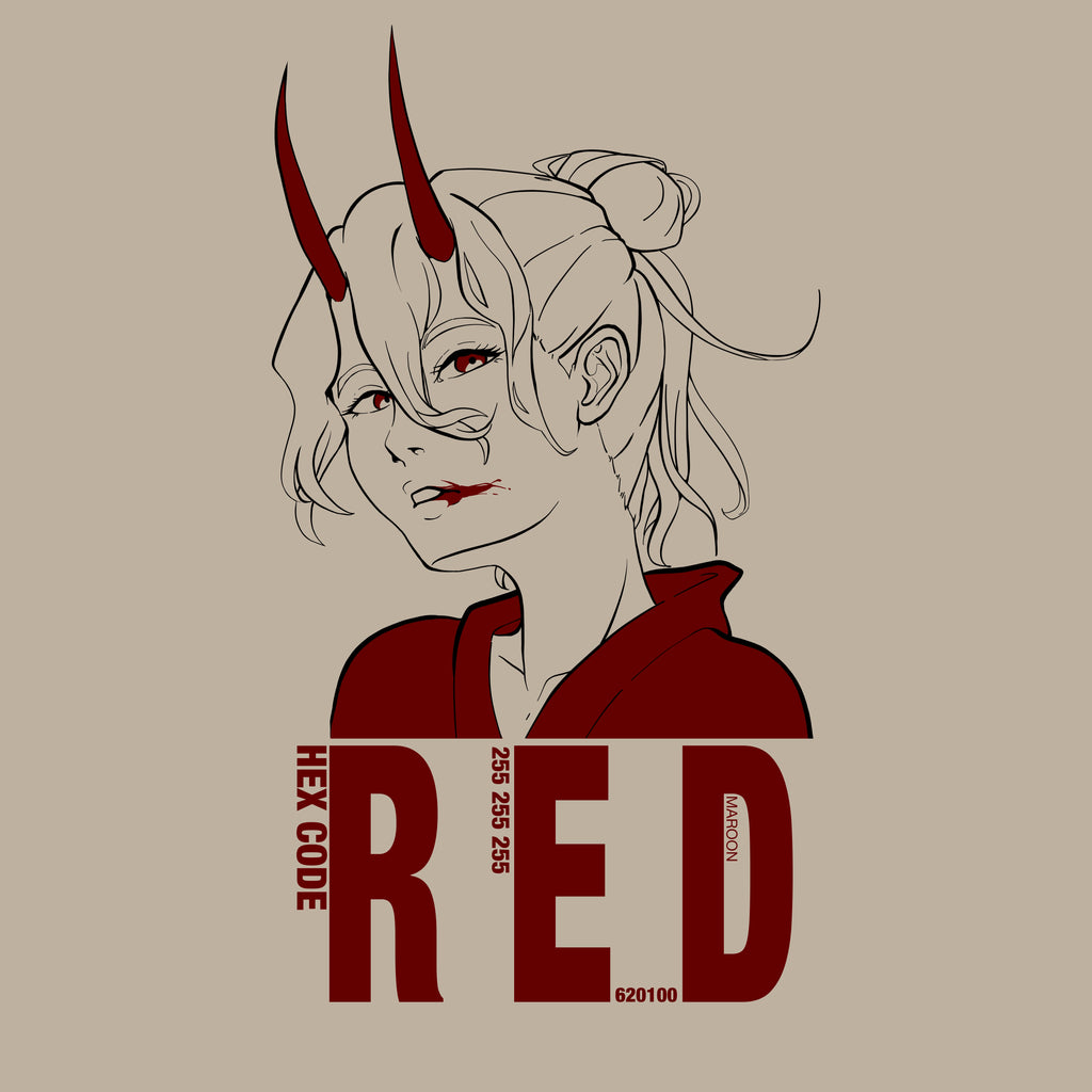 Red - Original Art Graphic Hoodie